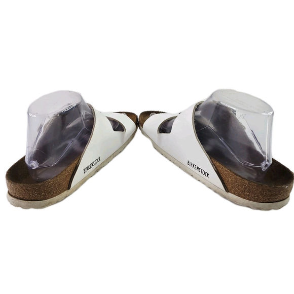 Birkenstock Sandals Arizona White Slip On Comfort Slide Size 41 L10 M8 - Picture 4 of 7